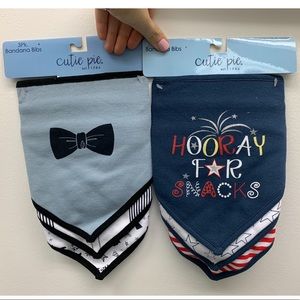Cutie pie 3 pack bandana bibs 6 together